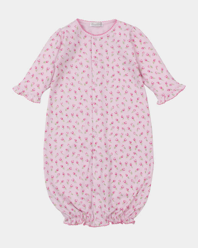 Girl's Tulip Blossoms Convertible Gown, Size Newborn-